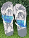 Men Palm Tree Print Flip Flop White Slipper