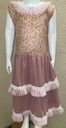 Floral Print Kids Dress With White beaded And Ruffle Design