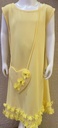Floral Yellow Dress With Cute Heart Bag