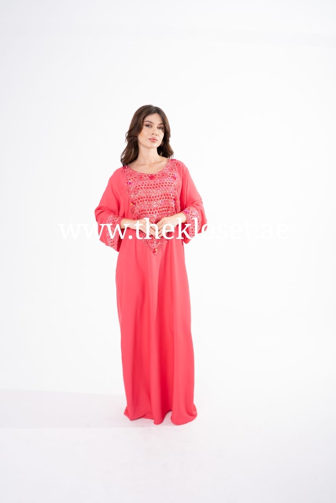 Barbie Pink Embroidered Beads Dress