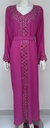 Chic Dress With Silvery Embroidered Design