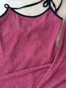 Wool open back string jumpsuit