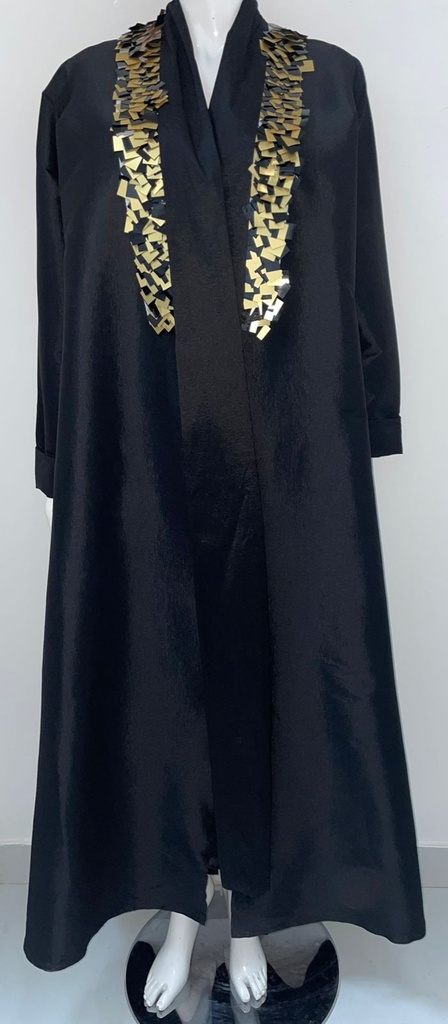 Chic Open Abaya With Pattern Mosaic Design