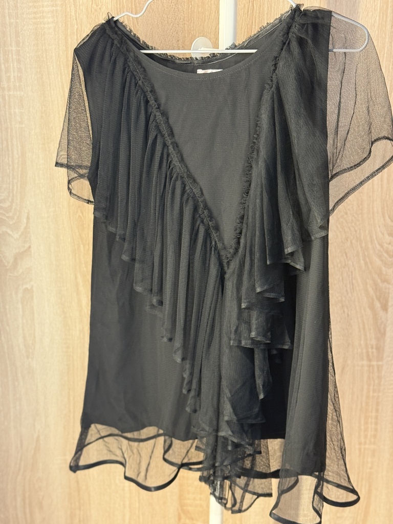 Sheer ruffles shirt 