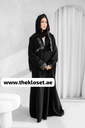 Black Open Abaya With Both Side Pocket
