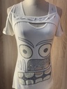 Robot face sequins and stones T shirt