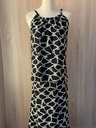 Black & white knot sleeveless top & skirt