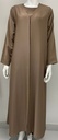 Two Piece Plain Khaki Abaya