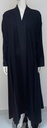 Black Open Abaya With Beaded Embroidery Design