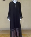 Black Abaya With Beaded Design