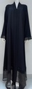 Black Abaya With Embroidered Stone Design 