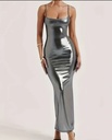 Sliver Bodycon Strap Maxi Dress