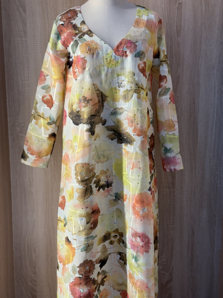 Hand beaded leaves Dress