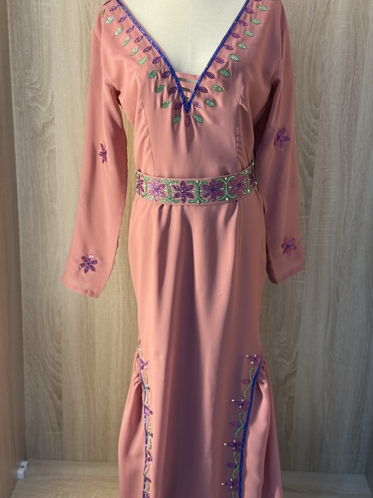 Fairy deep neckline hand beaded Dress