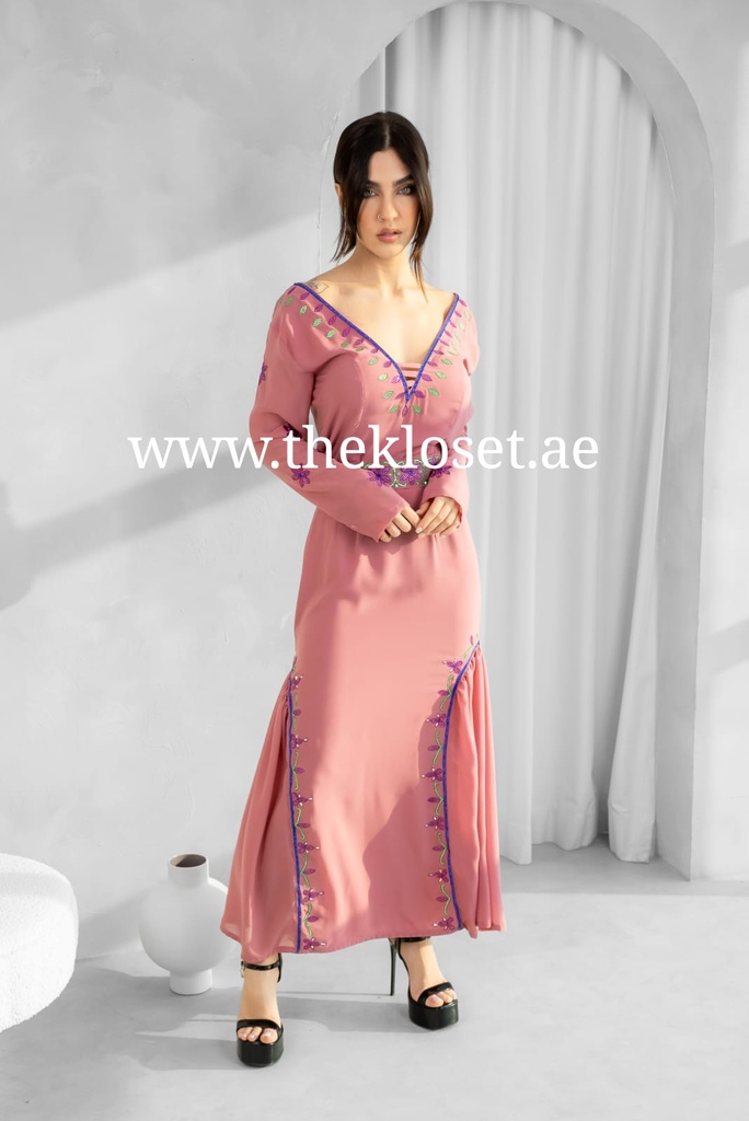 Fairy deep neckline hand beaded Dress