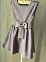 Pearly flowers bow Dress
