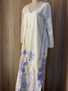 Ivory purple hand beaded Dress