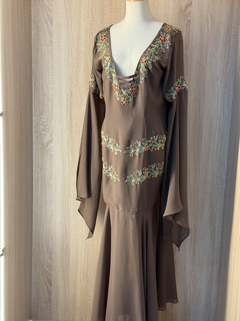 Handmade deep neckline Dress