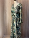 Green floral hand beaded Dress