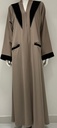 Khaki Simple Abaya With Two Pocket Front Design