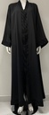 Plain Black V-Neck Abaya