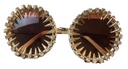 Rhinestone Round Women Sunglasses