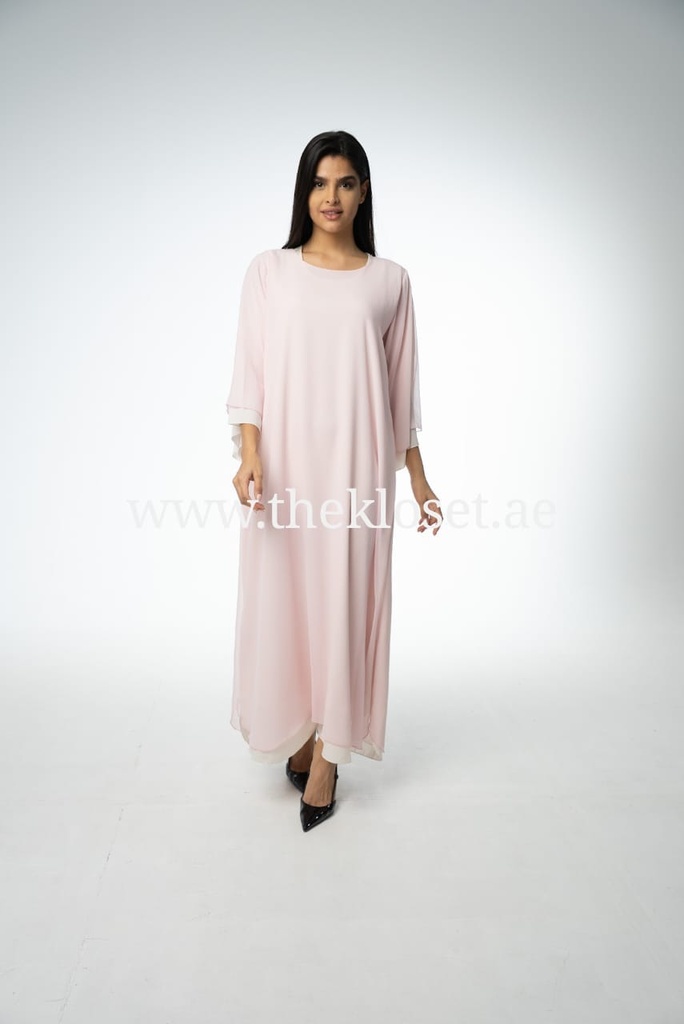 Chic Double-Layered Silk Chiffon Dress 