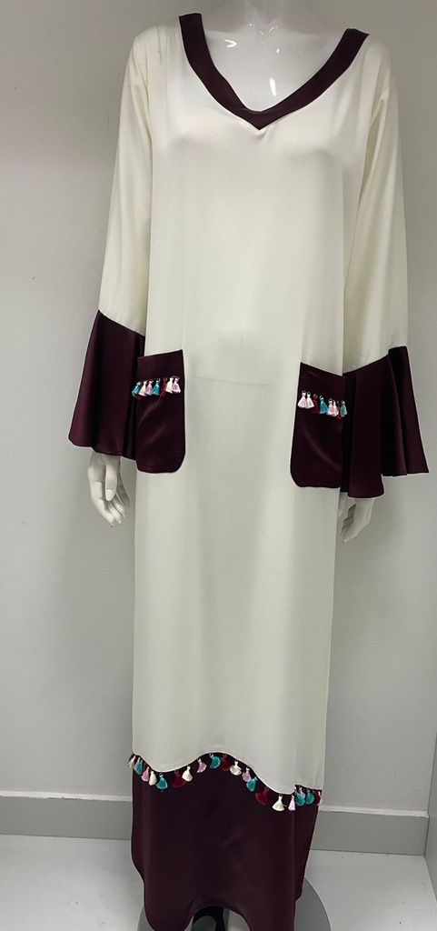 Ruffle Sleeves Dress With  two Pocket Design