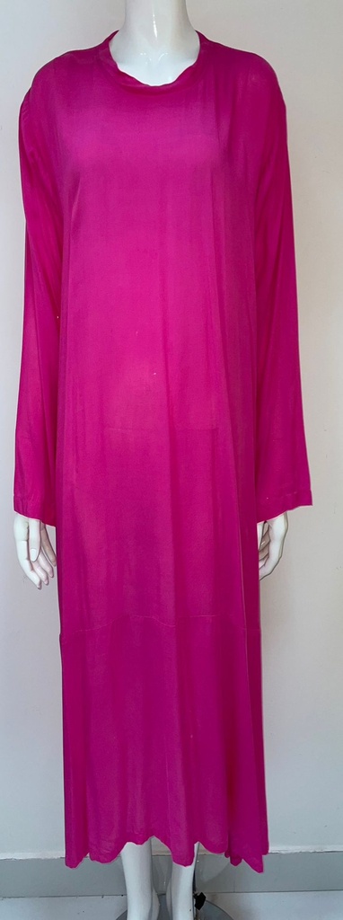 Simple Plain Magenta Dress 
