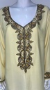 Chic Yellow Dress With Embroidery Bead 