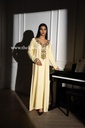 Chic Yellow Dress With Embroidery Bead 