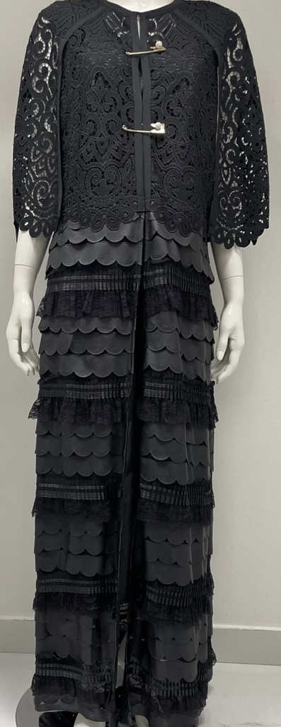 Elegant Cape-Style Ruffle Abaya