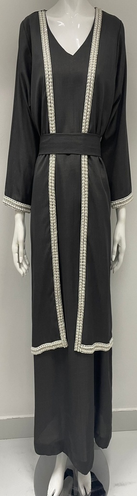 Dress embellished With bead embroidery design
