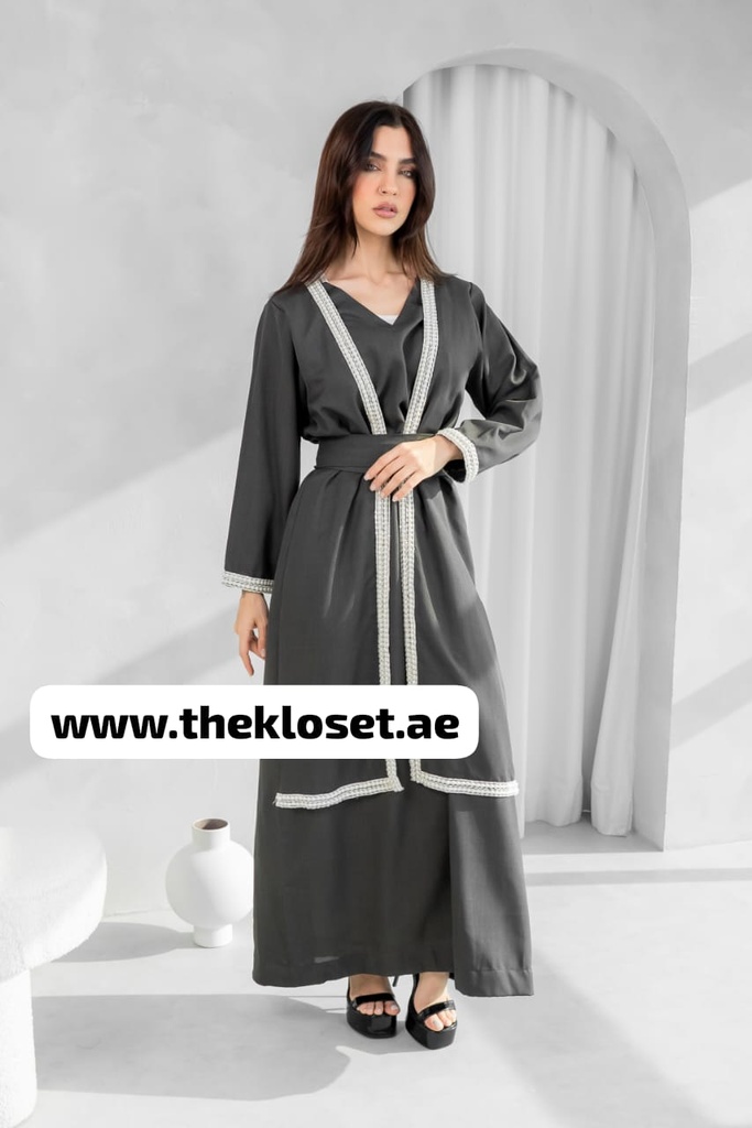 Dress embellished With bead embroidery design