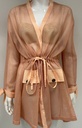 Chic Light Orange Ribbon Detailed Blouse