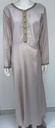 Simple Dress With Golden Beaded Design On Chest