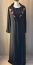 Velvet beaded collar two piece Abaya 