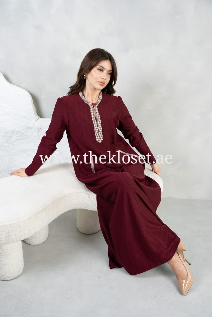 Fashionable Maroon Long Dress