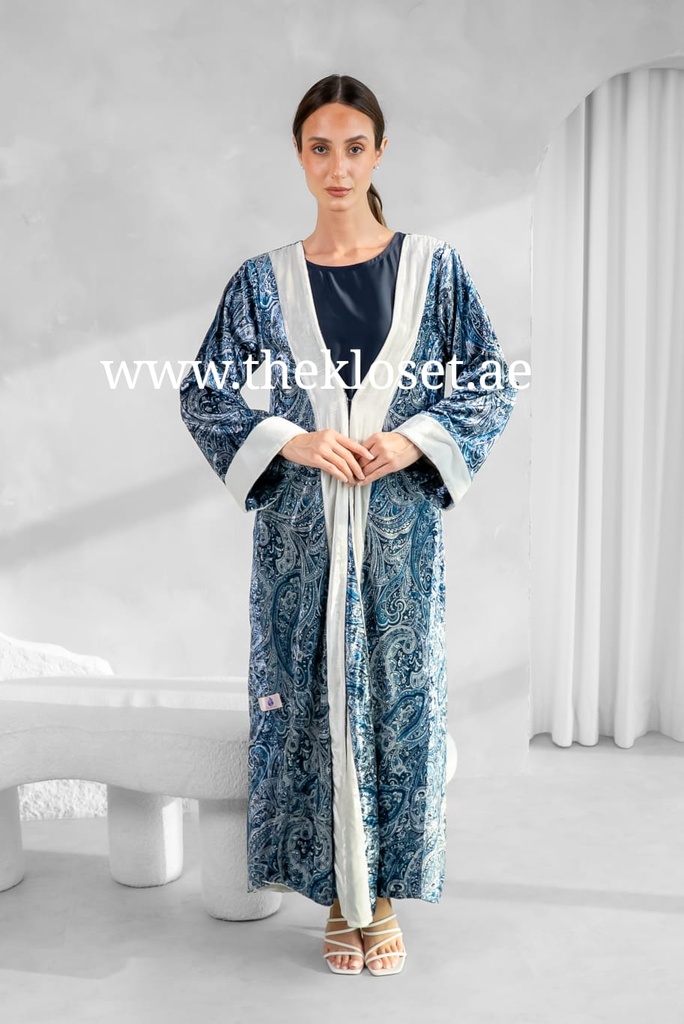 Two piece double sided velvet Abaya