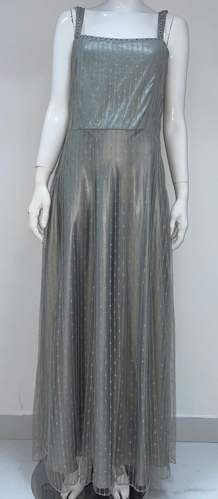Silver Grey Chic Sleeveless Maxi Dress 