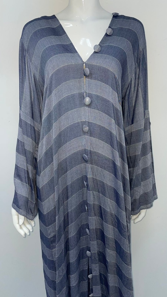Strip Grey Abaya