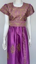 Light Purple Embroidered Traditional Dress With Belt