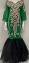Elegant Green Dress With Beads