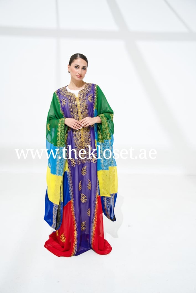 Multicolored Chiffon Dress