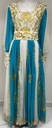 Elegant Chiffon Dress Adorned with Golden Embroidery