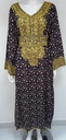 Floral Dress With Embroidery Gold Design