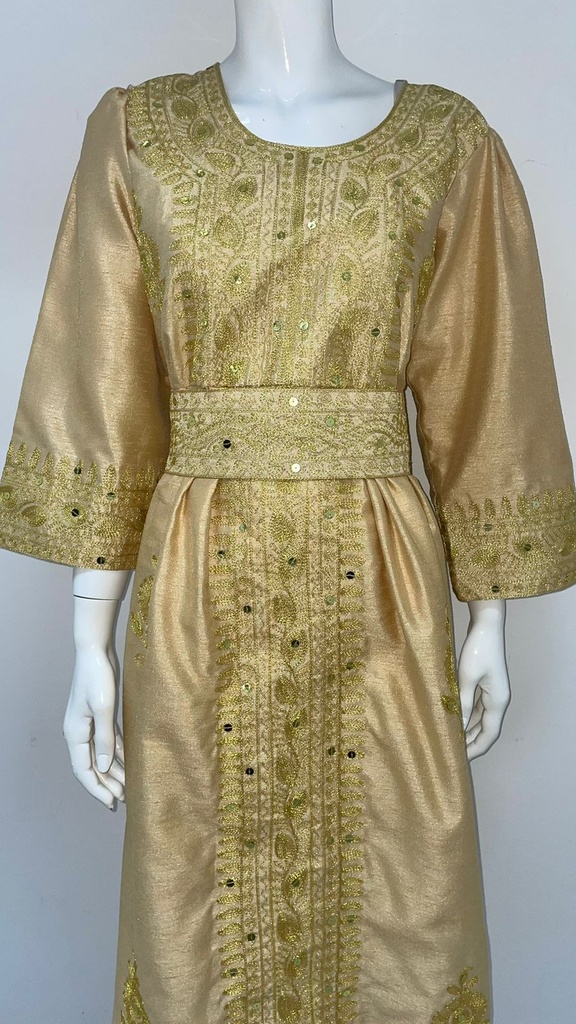 Elegant Traditional Dress With Belt
