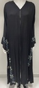 Fashionable Abaya with Intricate Beaded Floral Design