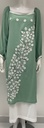 Long Dress In Light Green With Floral Embroidery