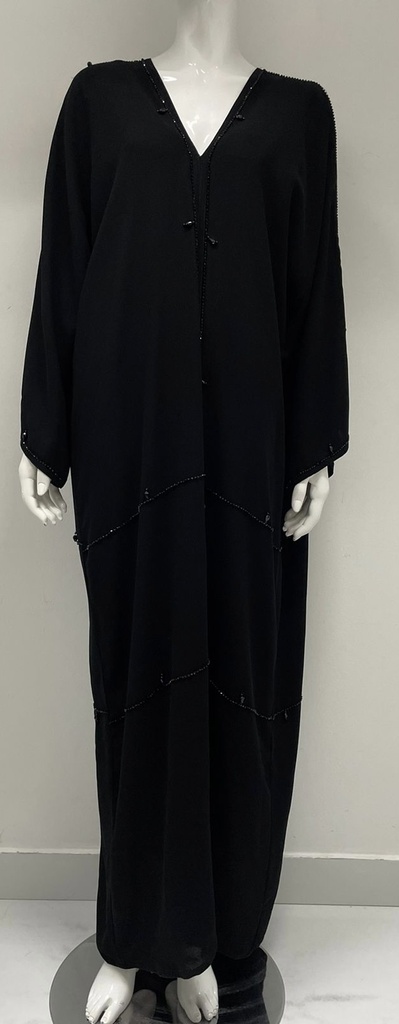 Fashionable Embroidered Black Abaya